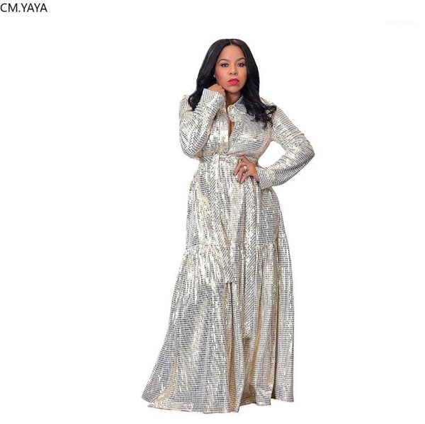 

women new winter maxi dress sequined turn-down collar full sleeve loose club night wear lace up bandage dresses gl81111, Black;gray