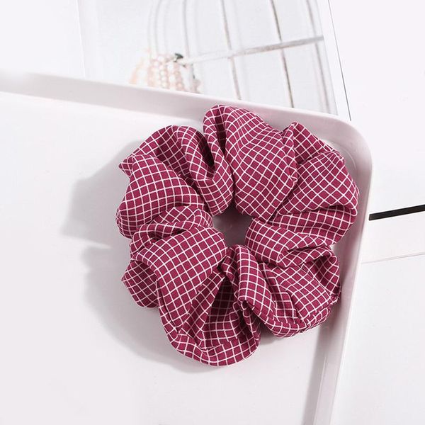 

simple elastic hair bands plaid splicing scrunchies summer spring cute headband for women girl ponytail holder hair accessories q jllqdq