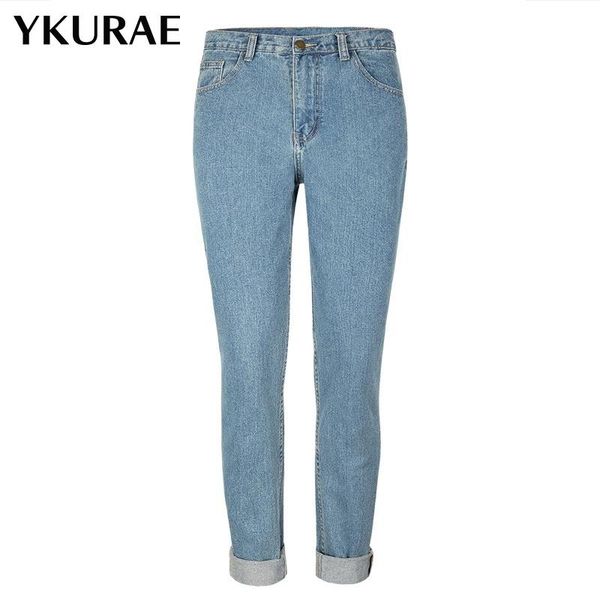 

women's pants & capris for women high waist jeans female autumn winter trousers denim solid color fashion oversize loose straight pant, Black;white