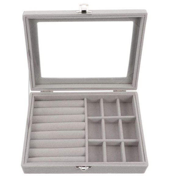 

gift wrap 1pc jewelry box display storage case ring earring holder organizer