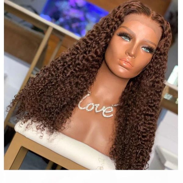 

pre plucked dark brown bouncy curly 360 lace frontal human hair wigs lace front wig with baby hair 180density for women remyhair, Black;brown
