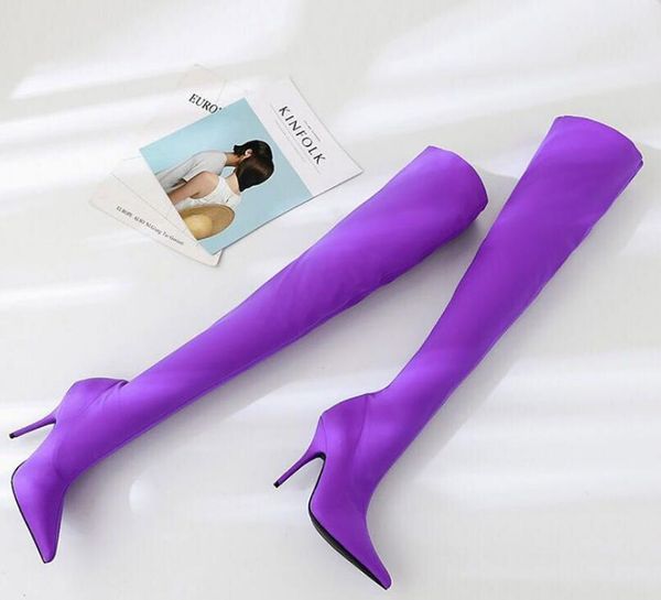 

длинные женские ботинки coxa восемь дюймов высокие каблуки на колене среднего растяжения черные абрикос ступеньки тонкие дамы зимние ботинки, Black