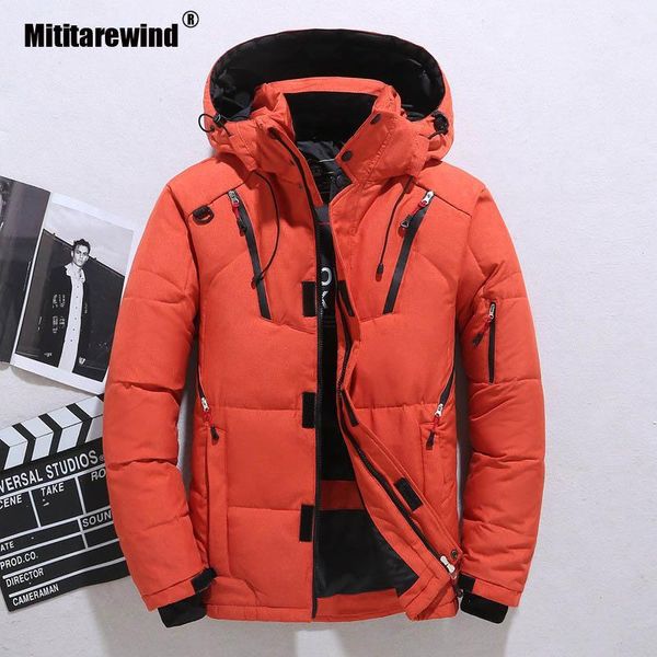 

men's down & parkas -20 degree winter men jacket male white duck hooded outdoor thick warm padded snow coat oversized m-4xl, Black