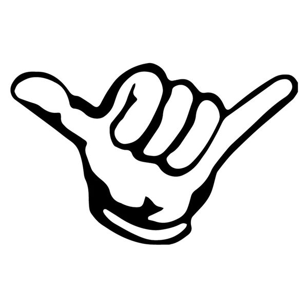 

15.9x10cm hang loose trunk bumper decoration vinyl decal car stickers c25-0782