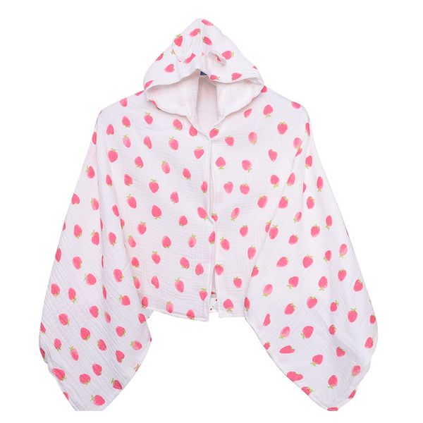 

chun ke children's bath towel cloak with hood pure cotton absorbent quick drying baby infant gauze super soft bath bathrobe f wmtlmw