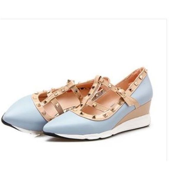 

2021 women's shoes in spring and autumn new style slope heel pointed end rivet @op304 yfh1, Black