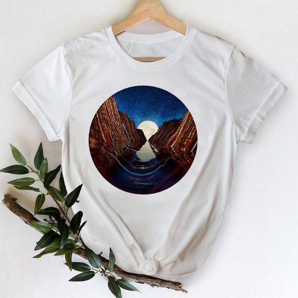 

t-shirts for women 2021 river mountain travel clothing 90s cute spring summer lady print graphic tshirt female tee t-shirt, White