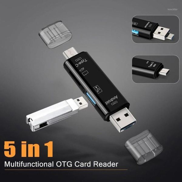 

cell phone adapters ly 5 in 1 multifunction usb 3.0 type c/usb /micro usb/tf memory card reader otg adapter support drop1