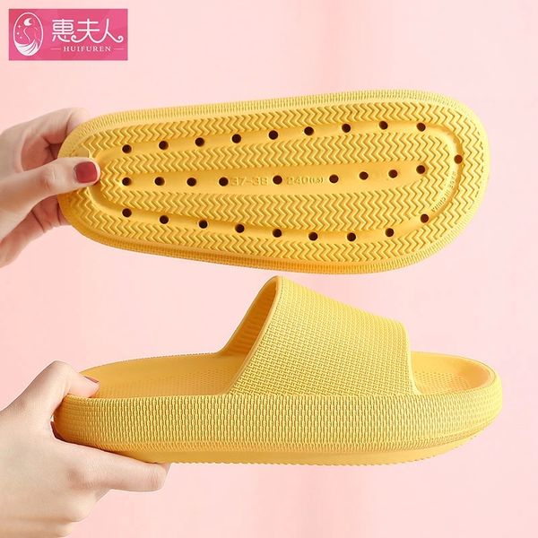 

4.5cm platfom indoor slippers women men beach flip flops soft eva lovers bathroom slipper anti-slip female home floor shoes sh12 #1o28, Black