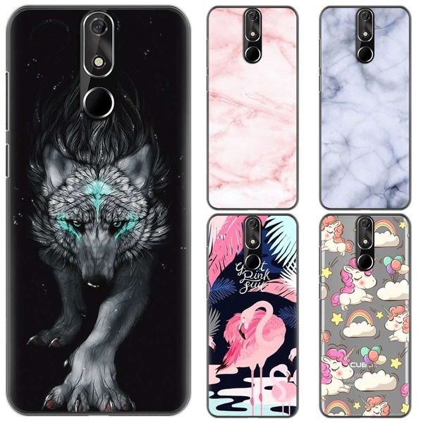 

soft silicone mobile phone cover, transparent cover, color pattern, fashionable 5.99 inch tpu cube power supply