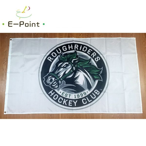 USHL Cedar Rapids Roughriders Hockey Club-Flagge, 3 x 5 Fuß (90 cm x 150 cm), Polyester-Flaggen, Banner-Dekoration, fliegender Hausgarten, festliche Geschenke