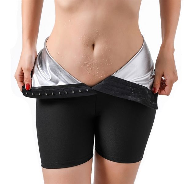 Donne Hot Thermo Pants Suana Sweat Short Pant Hot Sweat Pants Body Shaper Slim Butt Lifter Collant Tummy Control Mutandine 201222