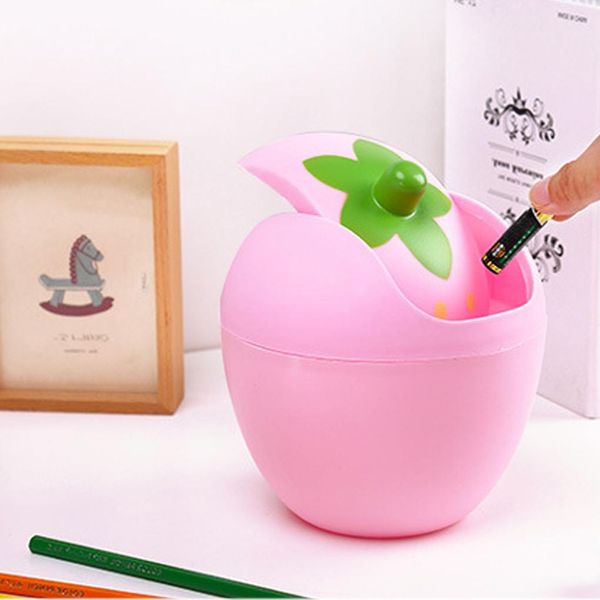 

countertop plastic swing lid мусорное ведро таблица настольный настольный автомобильный клубника мини мусор мусор для мусора бункер контрато