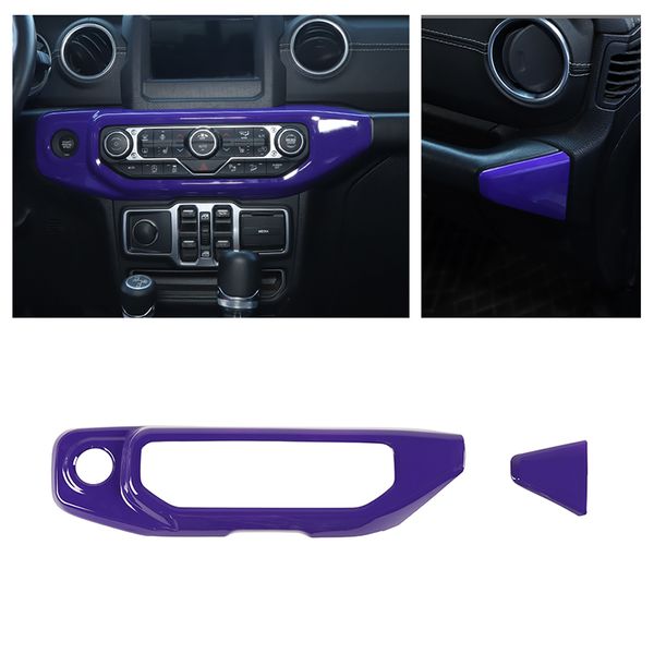 

purple air conditioning switch panel cover for jeep wrangler jl jlu 2018 up & 2020 gladiator jt