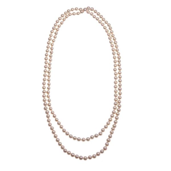 

chains 150cm long tie pearl multi-layer necklace white wholesale lady, Silver