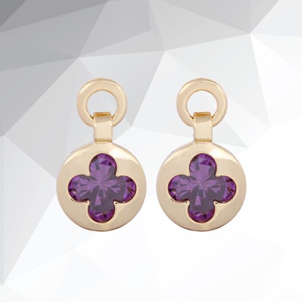 

1Pair Earrings Stylish Micro-inlay Fine Zircon Round Flower Personality Ear Rings Jewelry Gift (Red), Silver