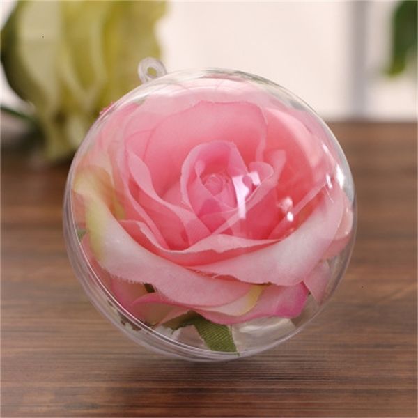 

factoryvapzcandy clear plastic opening gift 80mm box transparent fillable ball baubles decor wedding christmas tree decoration part