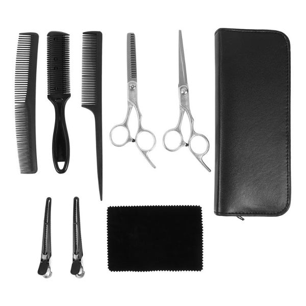 

hair scissors 9pcs hairdressing tool kit comb cutting supplies for home