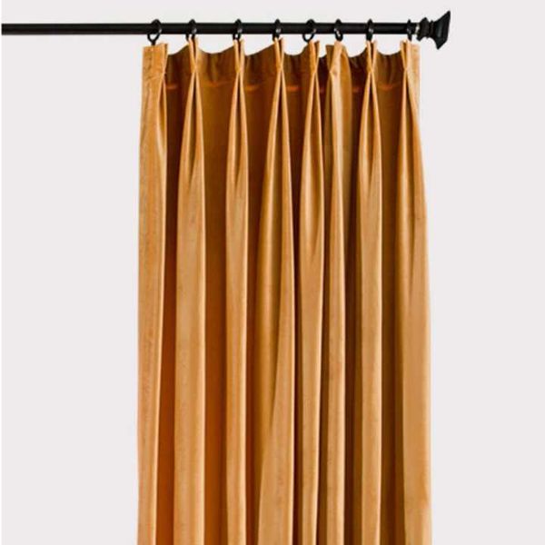 

curtain & drapes nordic velvet yellow curtains blaclout solid color for bedroom living room dining