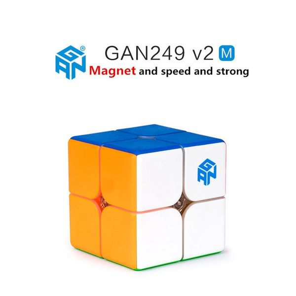 

gan249 v2 m магнитный 2x2x2 magic cube native v2m pocket cubes professional магниты головоломки скорость cube gans 249 2x2 cube bbyfio, Black;red
