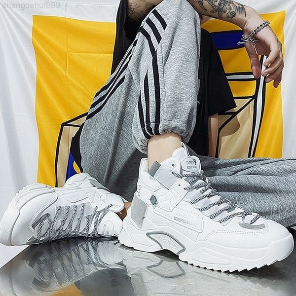 

men shoes korean style trendy high sports running casual increase shoes 025