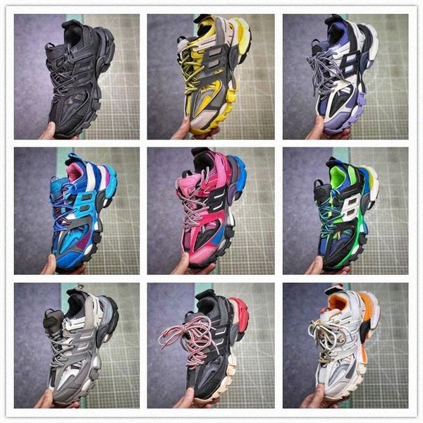 

track release 3.0 tess s paris triple s clear mens cushion tripler sneakers track sole chaussures retro sho p61a#, Black