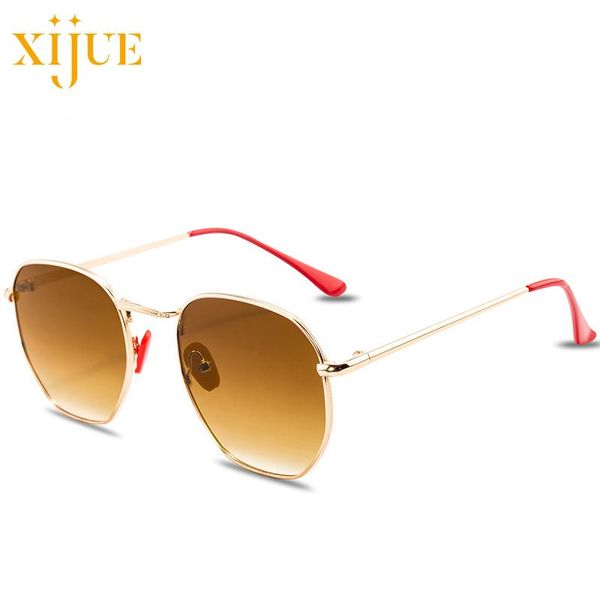 

2021 women brand designer small square sunglases men metal frame driving fishing glasses, White;black