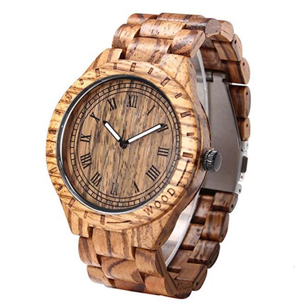 

quartz japanese men's bamboo and wood watch, Slivery;brown