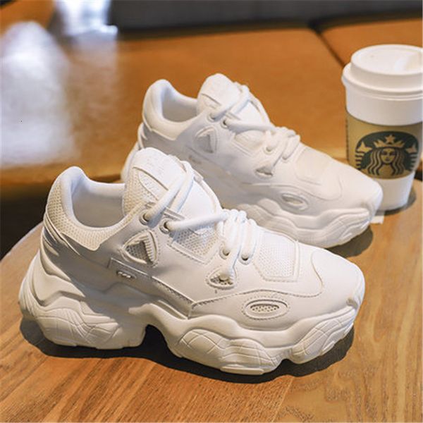 

2021 new woman autumn gross father keep warm breathable deep heavy cross tied causal female shoes y3bg, Black;white