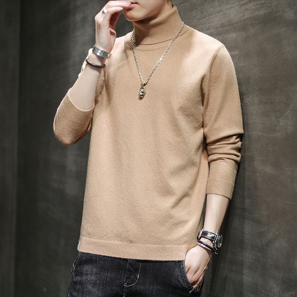 

high youth turtlenecks loose autumn 2020 new solid pullovers men carry gout more size -5xl exim, White;black