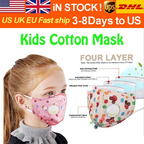 

children mask pm2.5 breathable dust washable and reusable cotton respirator +2 filter