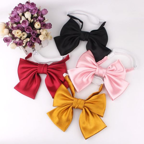 

neck ties solid hair bowtie fashion casual bow tie for women uniform collar butterf bowknot cravats girls bowties, Blue;purple