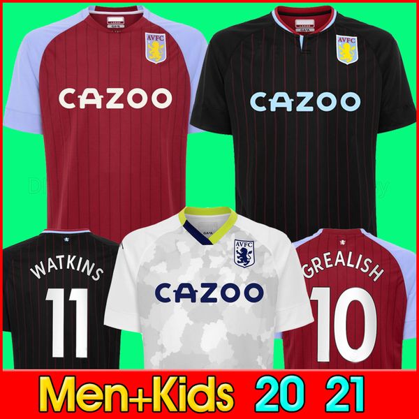 

aston villa soccer jersey 20 21 wesley healish kodja el ghazi chester mcginn targett chandal futbol 2020 2021 футбольные рубашки мужчины kid, Black;yellow