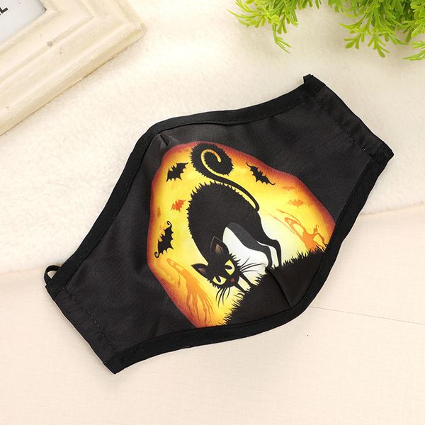 

factory halloween printed face hanging ear dust cotton adjustable filtration breathable designer masks ooa9097 6 pc6mu