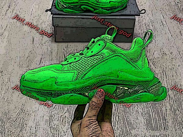 

paris crystal shoes 2021 new leather daddy casual shoes luxe design men and women platform thick soled walking sports shoes size 35-45