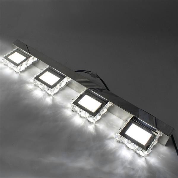 

wholesale double lamp crystal surface bathroom bedroom lamp white light silver nodic art decor lighting modern waterproof mirror wall