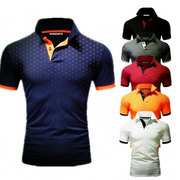 

shirt men's short-sleeved printed shirt t-shirt slim fashion solid color advertising, White;black