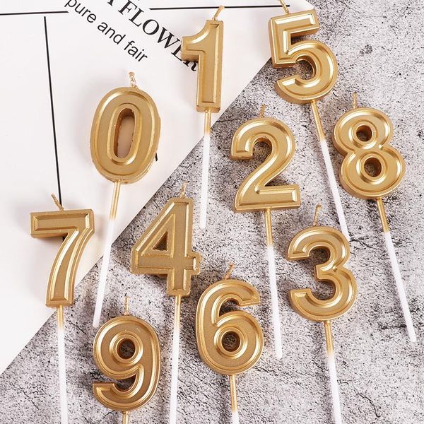 

1pcs 0 9 colorful gold number candle for birthday party baby shower wedding cake er decoration party supplies wmtdvu