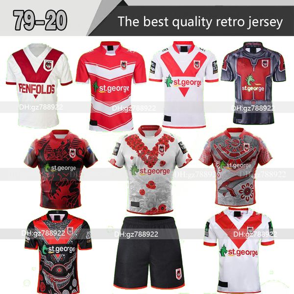 

retro 1979 2019 2020 2021 george hero edition mens rugby jerseys shirt indigenous t-shirt vintage souvenir league jerseys shorts red white, Black;gray