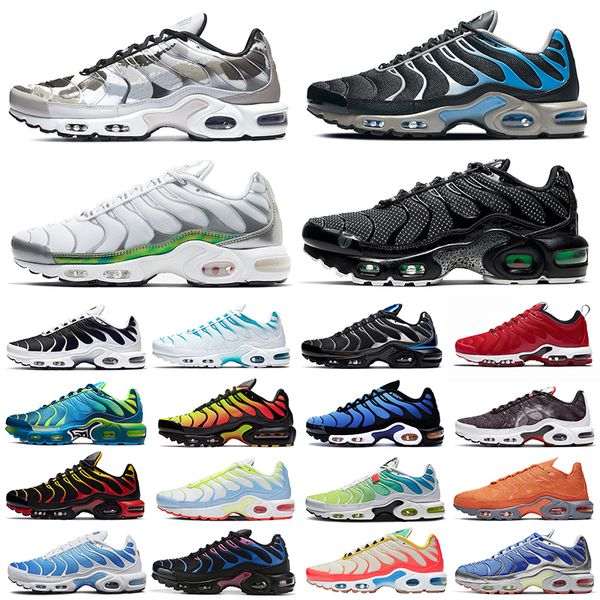 

2020 new tn plus running shoes mens trainers tns oreo brushstroke camo triple black white platform womens outdoor fashion sports sneakers
