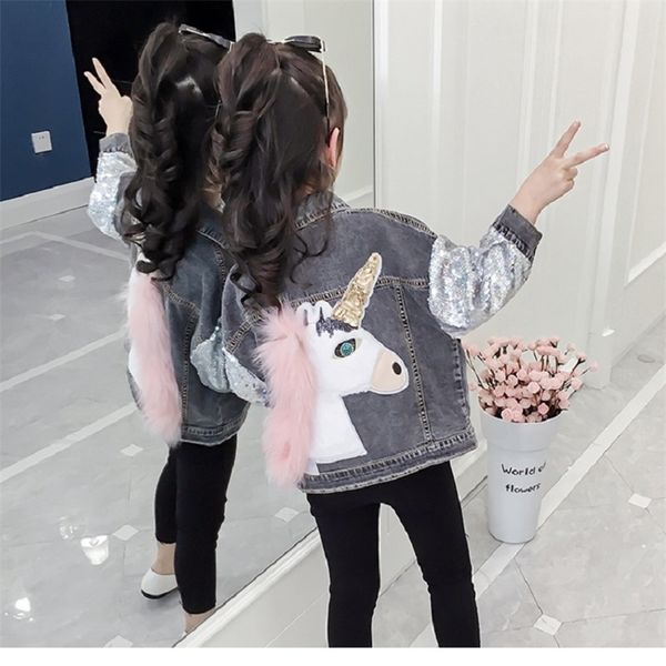 

girls jackets hole cowboy style teens outerwear embroidery fashion girls jackets coats children's clothing kids jean jacket 201216, Blue;gray