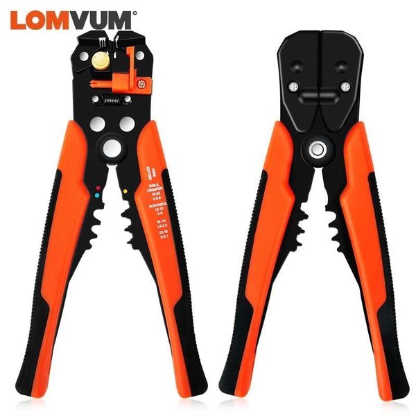 LOMVUM Wire Stripper Pinze Tagliacavi Strumento di spelatura multifunzione Pinza a crimpare Terminale Pinza per sbucciatura automatica Mano Toos Y200321