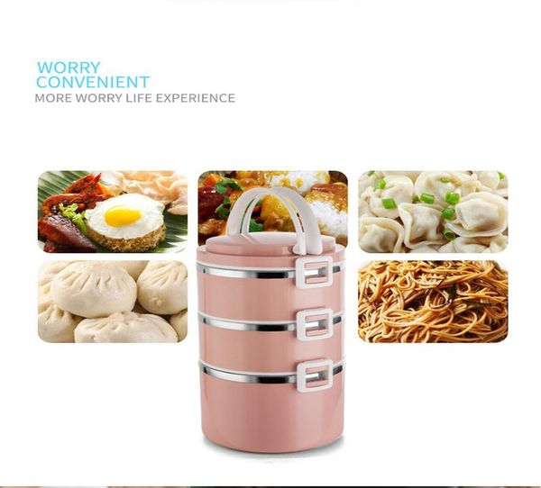 

304 нержавеющая сталь обеда для обеда изоляция многослойного японского стиля bento коробка офисные работники студентов портативный еду конте