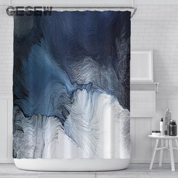 

shower curtains gesew creative curtain in the bathroom home waterproof for toilet printing with hook accessorie1