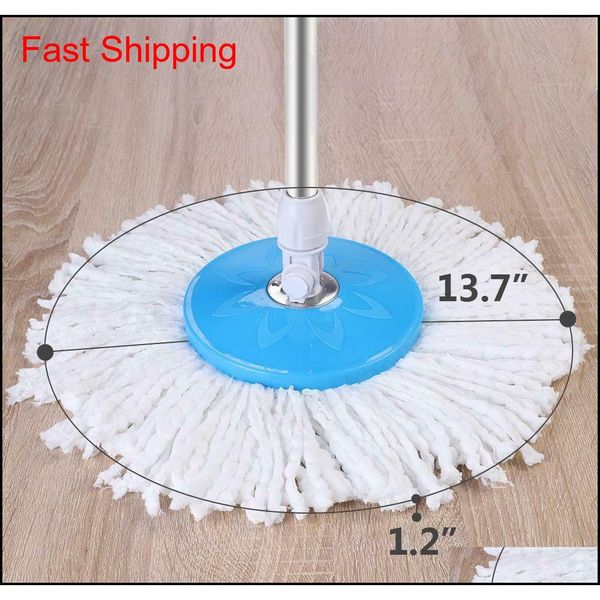 

360rotating head easy magic floor mop bucket 2x head microfi qylvez lyqlove