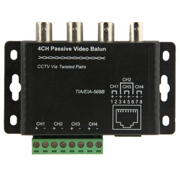 

x204-c cctv accessories video balun - 4ch passive utp video balun