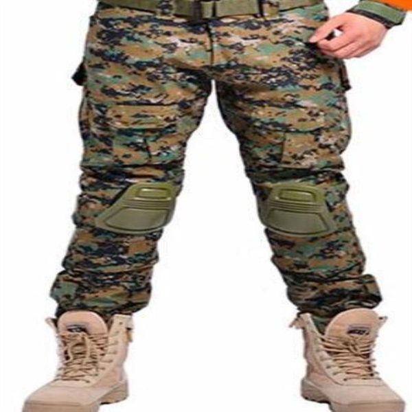 

camouflage pants military cargo knee us tactical army pants with cargo baggy mens pads camo trousers men roikc, Black