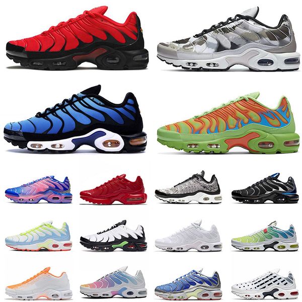 

fashion tn plus se women men size 12 running shoes air max airmax university red worldwid triple all white sport sneakers trainers