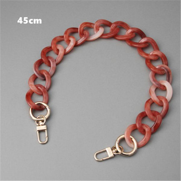 

new fashion woman handbag accessory chain detachable replacement white transparent strap women shoulder diy resin bag cute chain, Black