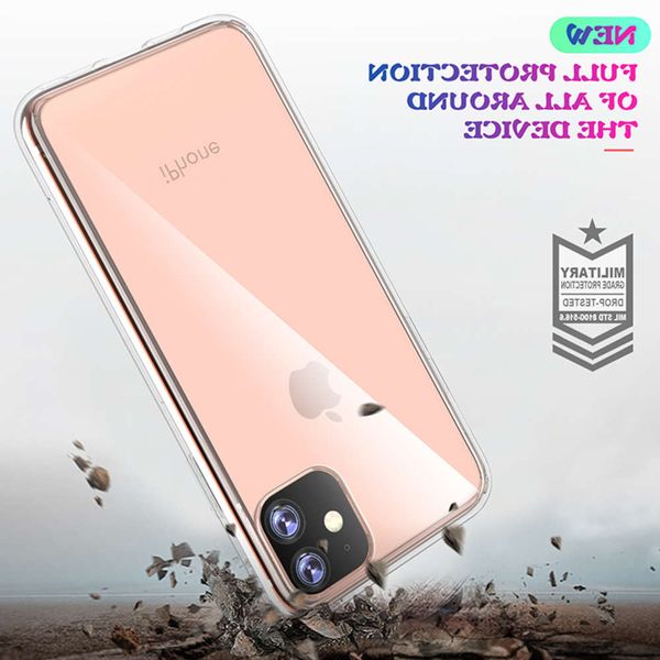 

de2w3sdclear tpu and clear pc combo cellphone case for iphone 6.1 inch 2019vip